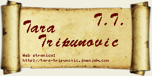 Tara Tripunović vizit kartica